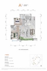 绛溪里·花涧1期 3室2厅2卫 99.00平米