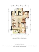万科理想城1期 3室2厅2卫 87.00平米