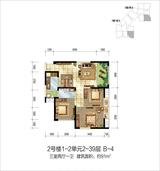 世龙广场 3室2厅1卫 91.00平米