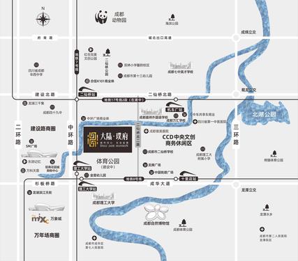 大陆璞府1期区位图