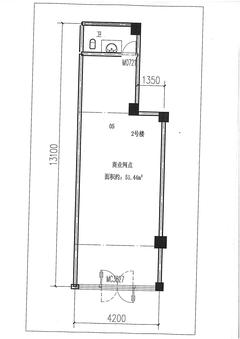 丽金大酒店碧水华庭1期51.44平户型