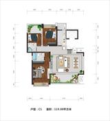 禹通 宝誉府 3室2厅2卫 119.88平米