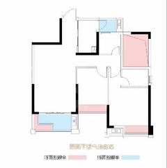 世纪悦城1期2室2厅2卫87.00平户型