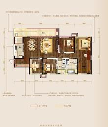 万科金域缇香4室2厅2卫128.00平户型