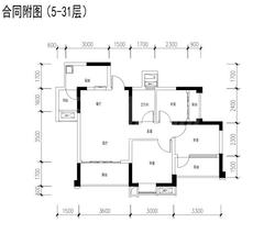 成功悦都3室2厅1卫78.93平户型