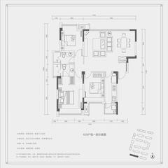 龙润丰锦苑1期3室2厅2卫122.00平户型