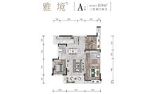 青熙蘭庭1期3室2厅2卫110.00平户型
