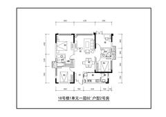 鑫耀美泉悦府2期4室2厅2卫123.00平户型