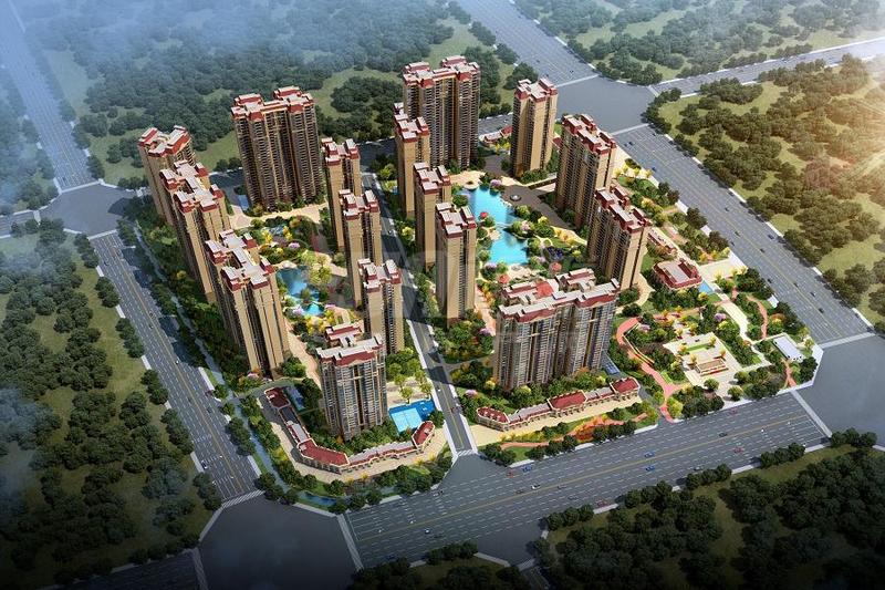成都恒大云锦华庭园林效果图
