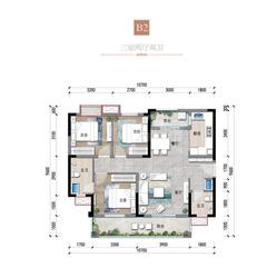 和瑞·锦府1期3室2厅2卫97.49平户型