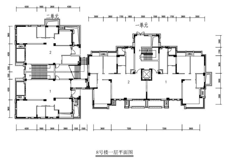 8栋2单元1号房
