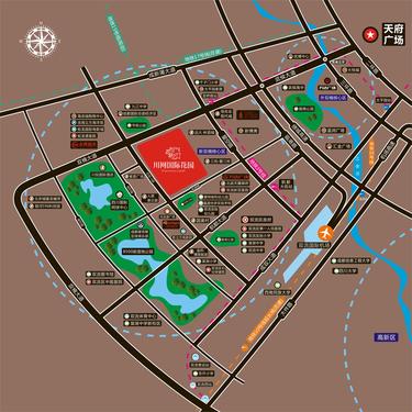 川网国际花园2期区位图