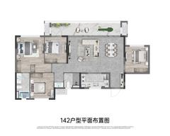 龙湖光年名邸1期4室2厅2卫142.00平户型