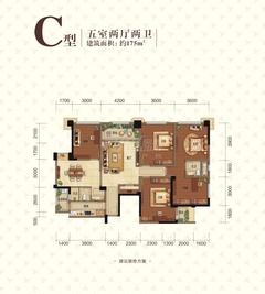潮蓉金沙彦府5室2厅2卫175.00平户型