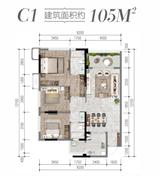 花样年·家天下1期 3室2厅2卫 105.00平米
