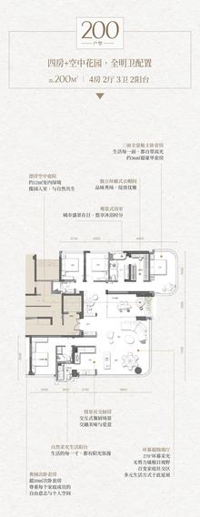 仁和春天二十九号院1期4室2厅3卫200.00平户型