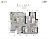 锦堂府1期 3室2厅2卫 120.00平米
