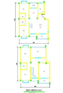 敖平财富中心1期5室2厅2卫211.42平户型