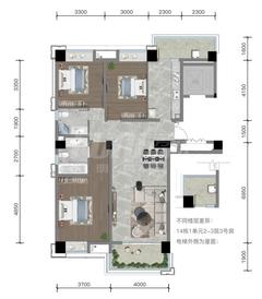 成都轨道崔家店十里风和小区1期3室2厅2卫127.00平户型