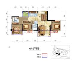 金华1号1期3室2厅2卫103.00平户型