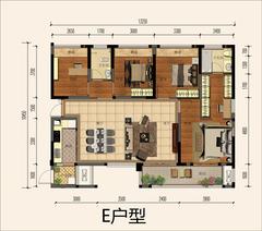 鸿涪·邑号1期4室2厅2卫136.34平户型
