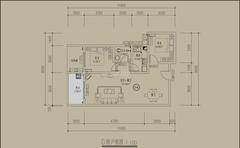 城市之星2室2厅1卫89.98平户型
