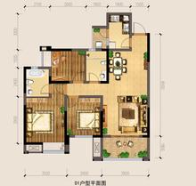 银海中心3室2厅2卫103.90平户型