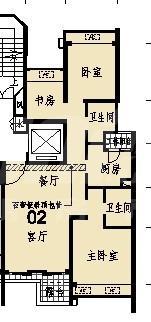 i-都会S3室2厅2卫89.70平户型