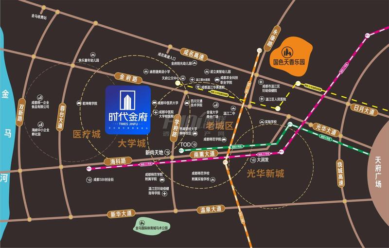 时代金府项目区位图