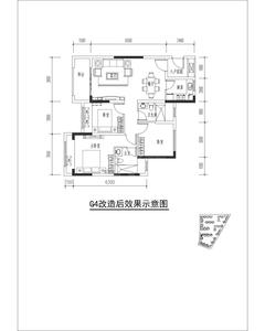 隆鑫印象城邦2期3室2厅2卫90.98平户型