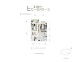 开元观澜东著小区1期 1室2厅1卫 60.00平米