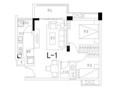 淮口江上明珠2室2厅1卫67.20平户型