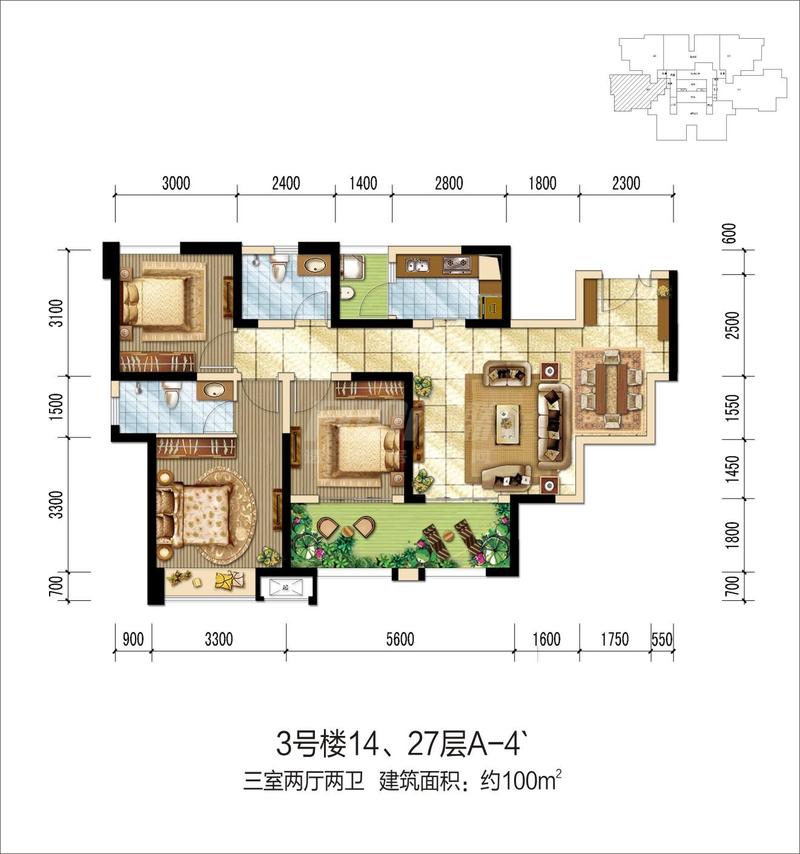 世龙公馆A-4'