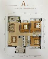 金湖龙庭1期 3室2厅2卫 114.00平米