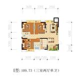 西江河畔 3室2厅2卫 107.22平米