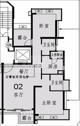 i-都会S 2室2厅2卫 83.48平米