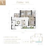 天璞里1期 3室2厅2卫 109.00平米