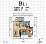 汀兰湾1期 3室2厅1卫 84.52平米