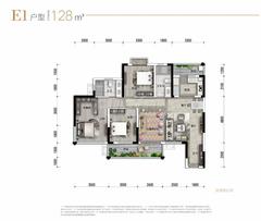 德益·金龙郡1期3室2厅2卫128.00平户型