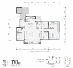 中旅青羊馥棠公馆1期4室2厅2卫170.00平户型