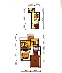 观山郡2室2厅1卫93.79平户型