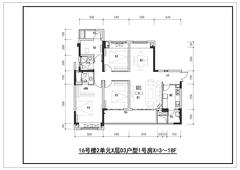 鑫耀美泉悦府2期4室2厅2卫136.96平户型