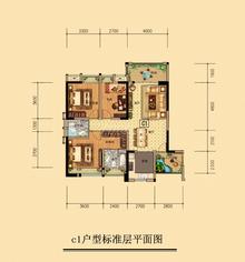 金山御景蓝湾3室2厅2卫111.90平户型