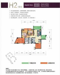 华侨凤凰国际城2期3室2厅2卫98.98平户型