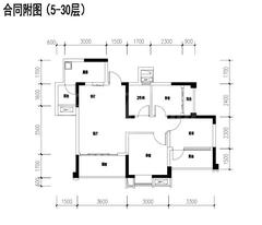 成功悦都3室2厅1卫79.07平户型