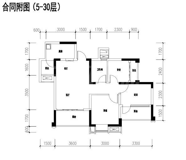 1栋2单元A户型2号