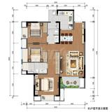 远洋栖棠1期 3室2厅2卫 99.29平米