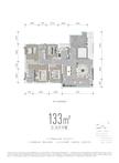 长粼府1期4室2厅2卫133.00平户型
