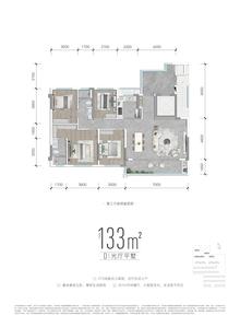 长粼府1期4室2厅2卫133.00平户型