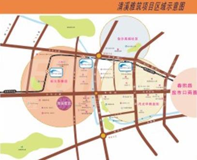 清溪雅筑1期区位图